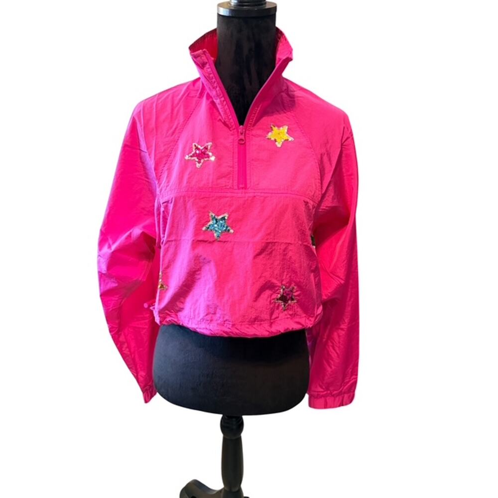 Peach Love - Pull Over Jacket with Sequin Stars - Large - Picture 3 of 8